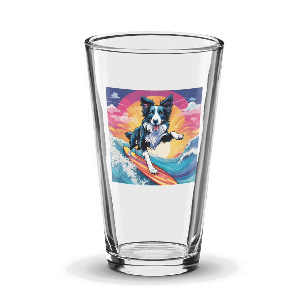 PugMug Custom Border Collie Glass Tumbler