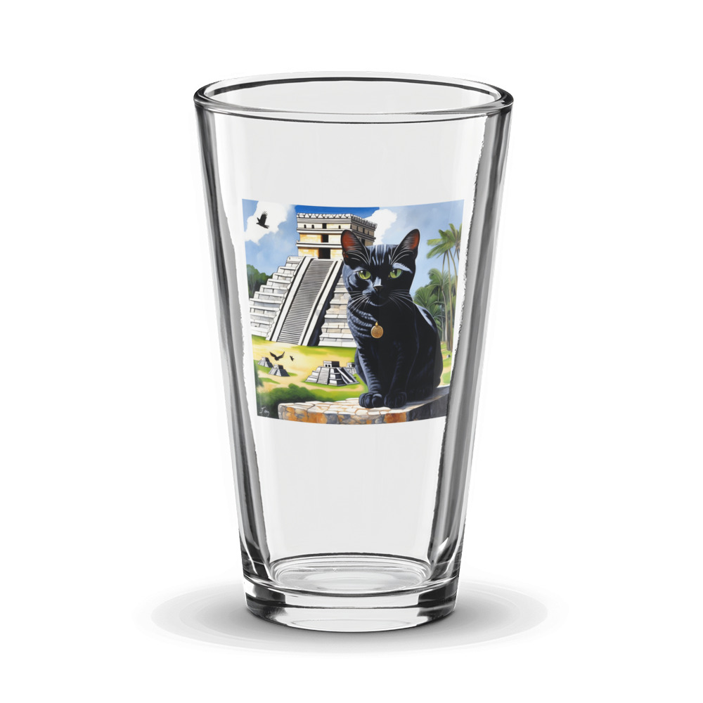 PugMug Custom Black Exotic Cat Glass Tumbler