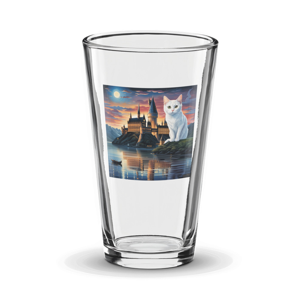 PugMug Custom White Companion Cat Glass Tumbler