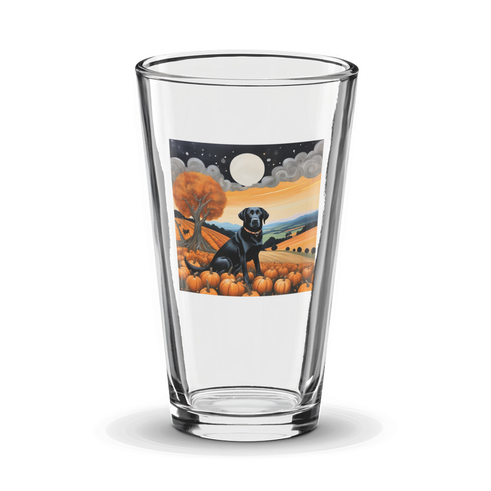 PugMug Custom Black Labrador Retriever Glass Tumbler