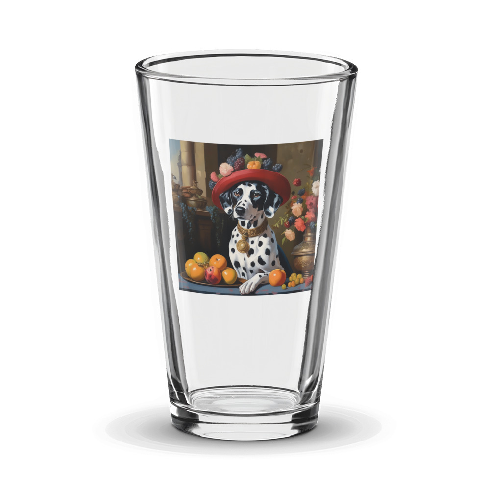 PugMug Custom Dalmatian Glass Tumbler