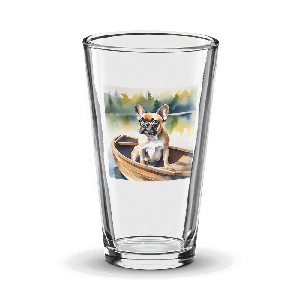 PugMug Custom Tan French Bulldog Glass Tumbler