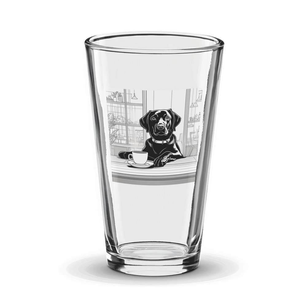 PugMug Custom Black Labrador Retriever Glass Tumbler