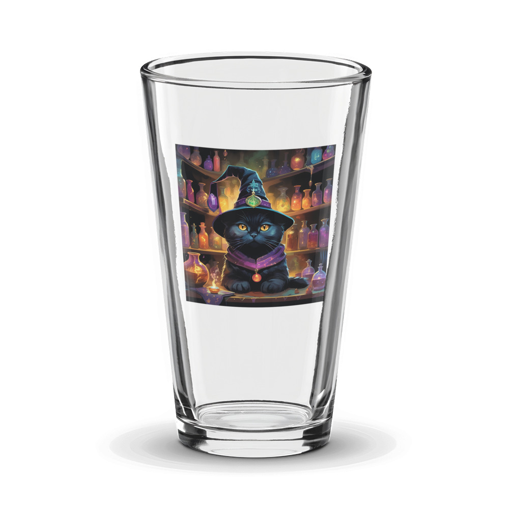 PugMug Custom Black Scottish Fold Cat Glass Tumbler