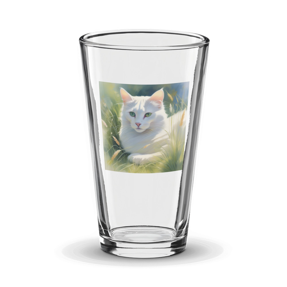PugMug Custom White Exotic Cat Glass Tumbler