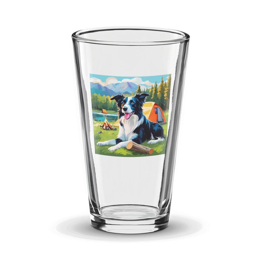 PugMug Custom Border Collie Glass Tumbler