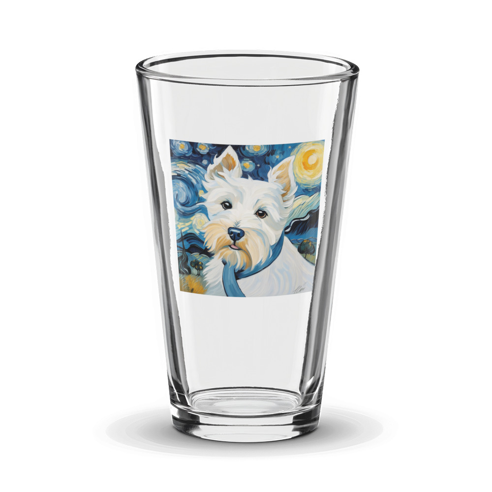 PugMug Custom West Highland White Terrier Glass Tumbler