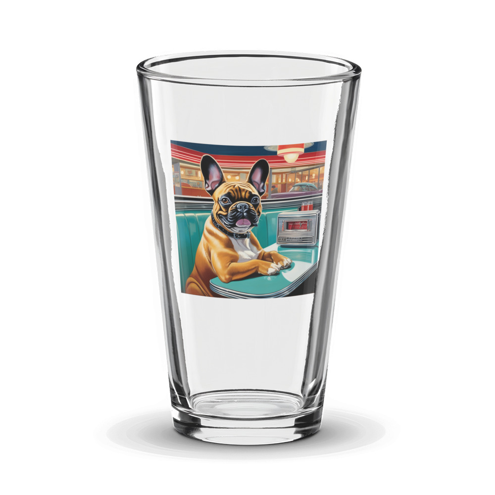 PugMug Custom Tan French Bulldog Glass Tumbler