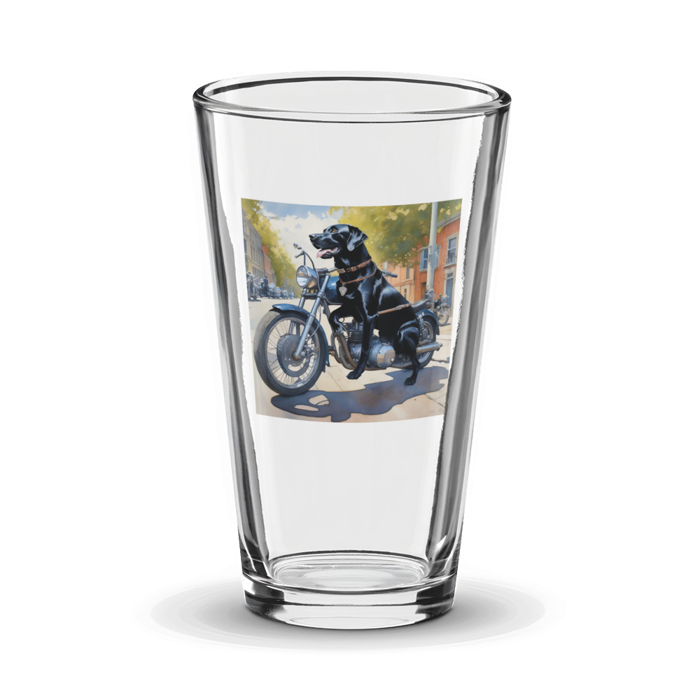 PugMug Custom Black Labrador Retriever Glass Tumbler