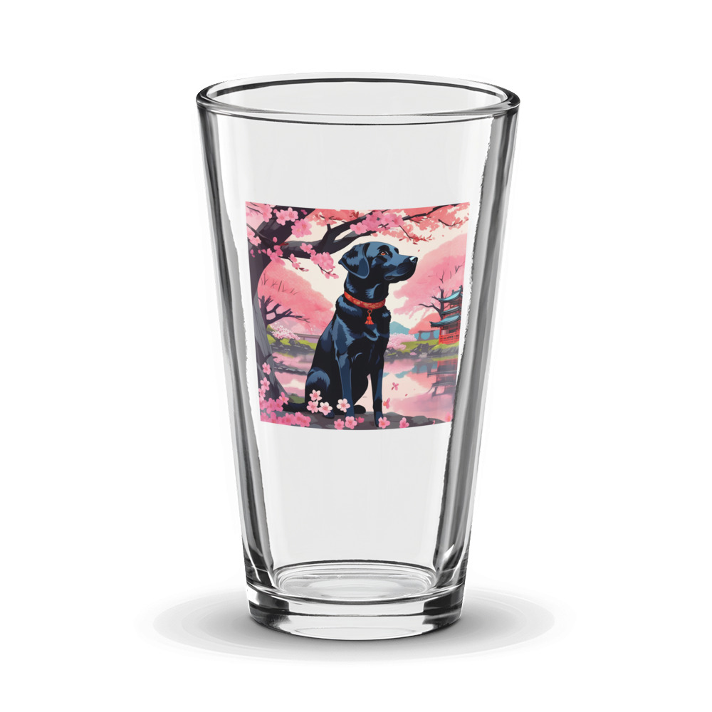 PugMug Custom Black Labrador Retriever Glass Tumbler