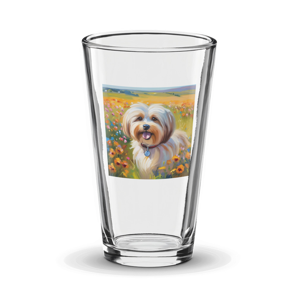 PugMug Custom Tan Havanese Dog Glass Tumbler