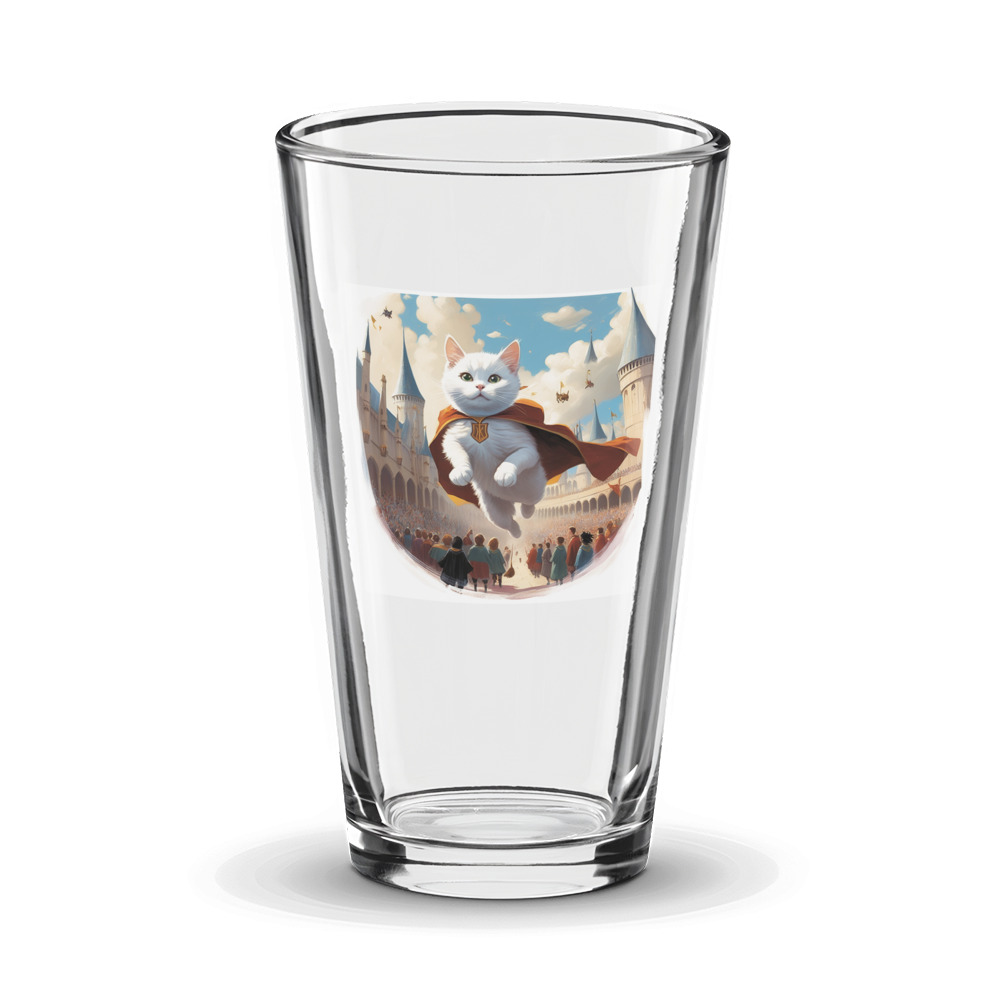 PugMug Custom White Companion Cat Glass Tumbler