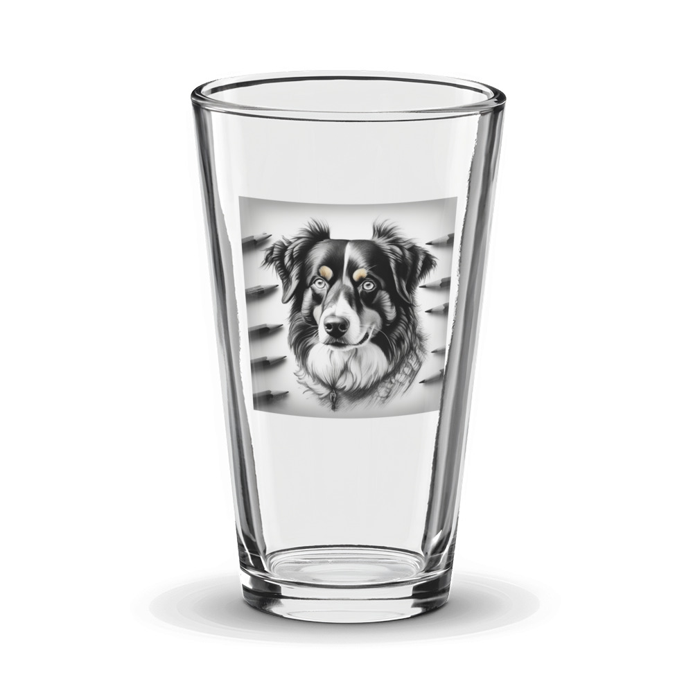 PugMug Custom Miniature American Shepherd Glass Tumbler