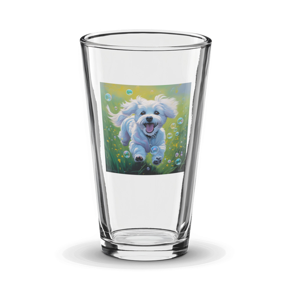 PugMug Custom Bichons Frise Glass Tumbler