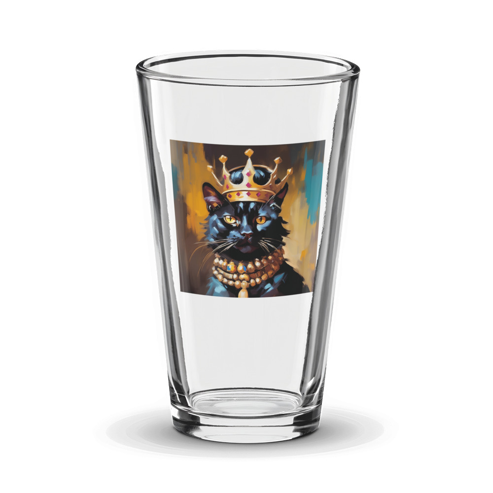 PugMug Custom Black Exotic Cat Glass Tumbler