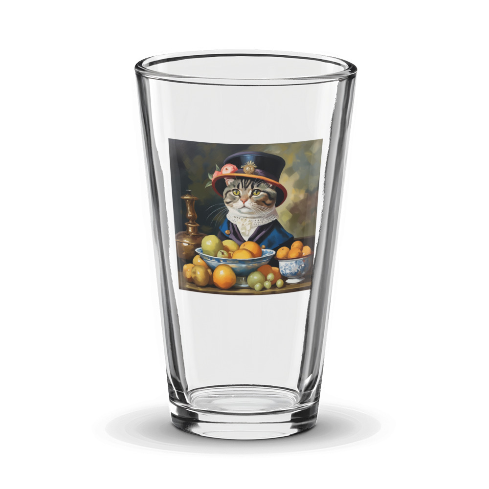 PugMug Custom Tabby Scottish Fold Cat Glass Tumbler