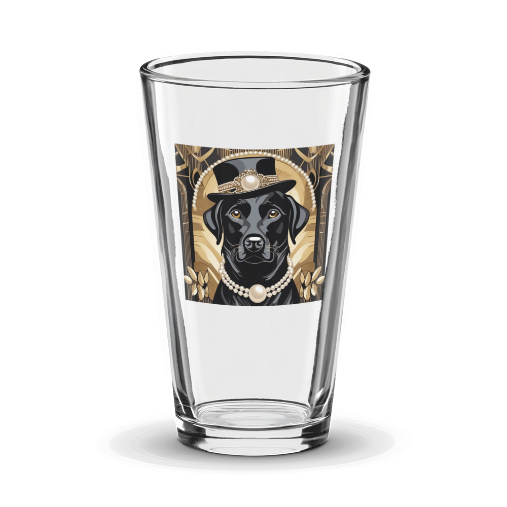 PugMug Custom Black Labrador Retriever Glass Tumbler