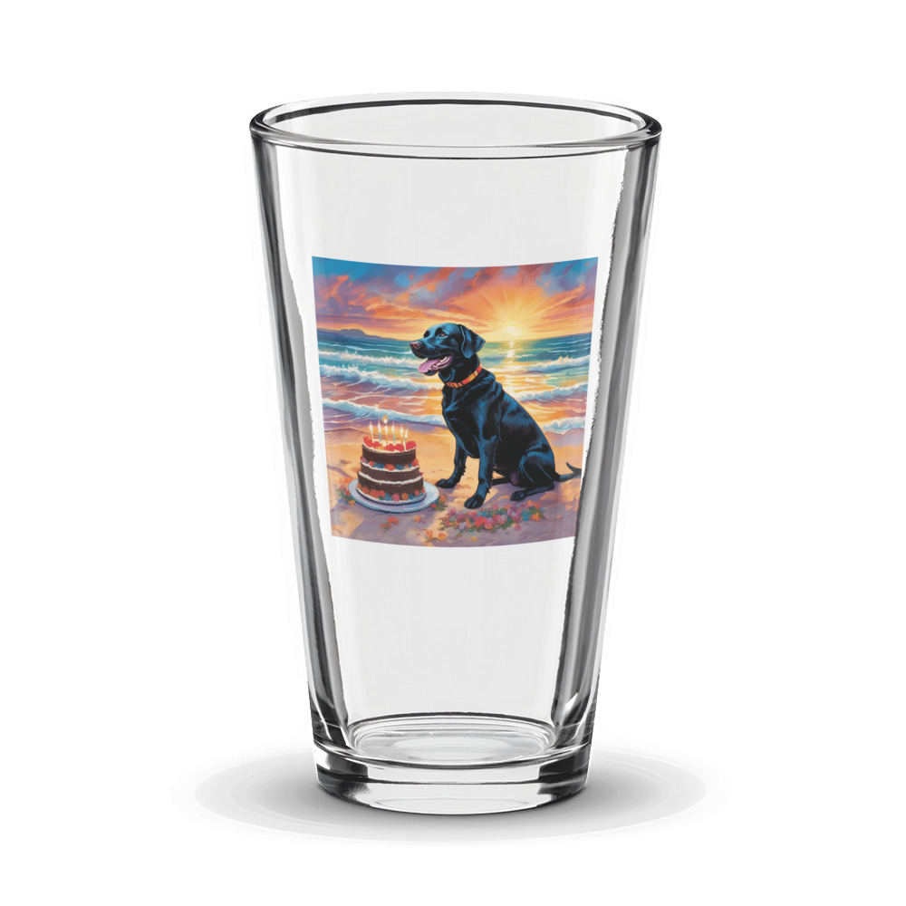 PugMug Custom Black Labrador Retriever Glass Tumbler