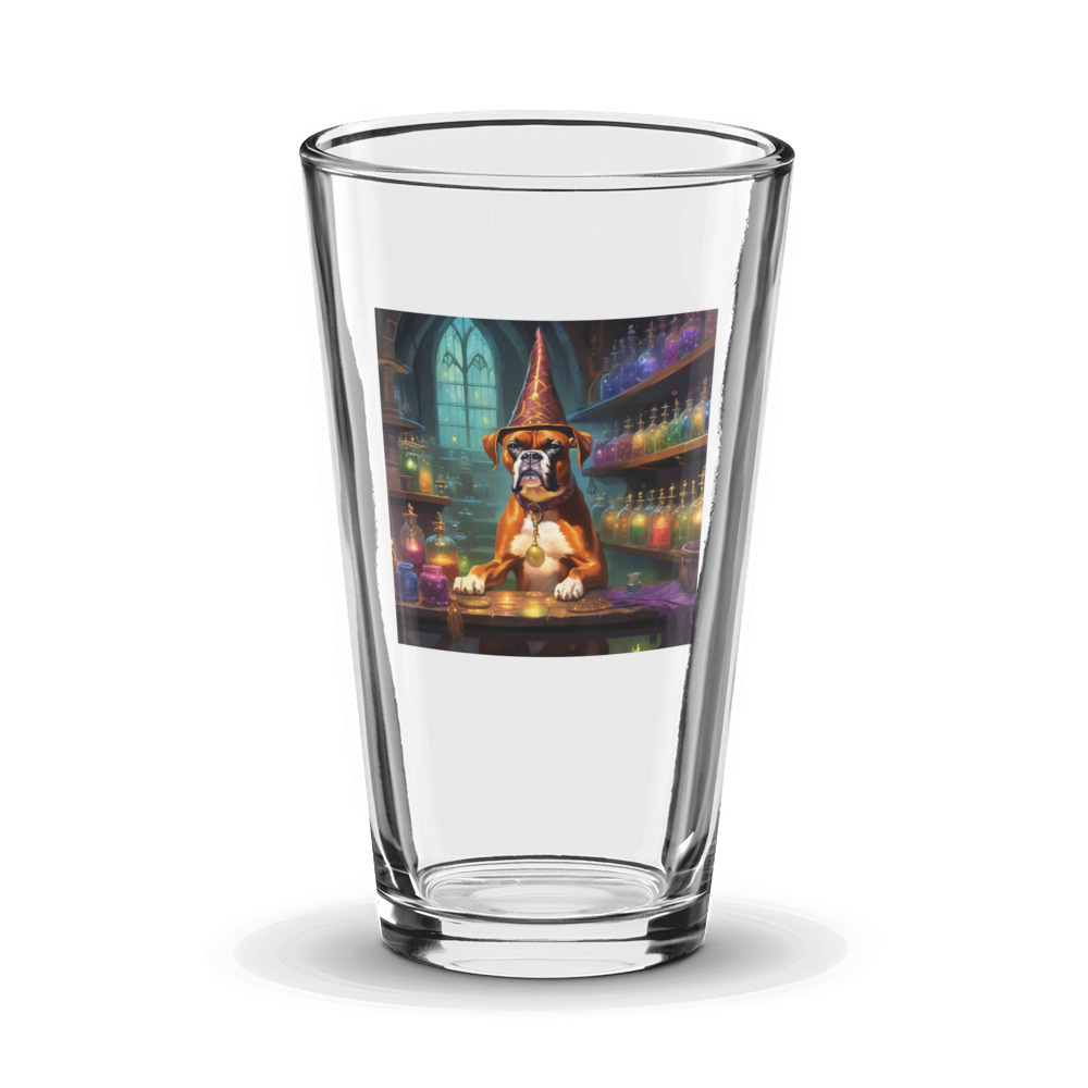 PugMug Custom Boxer Dog Glass Tumbler