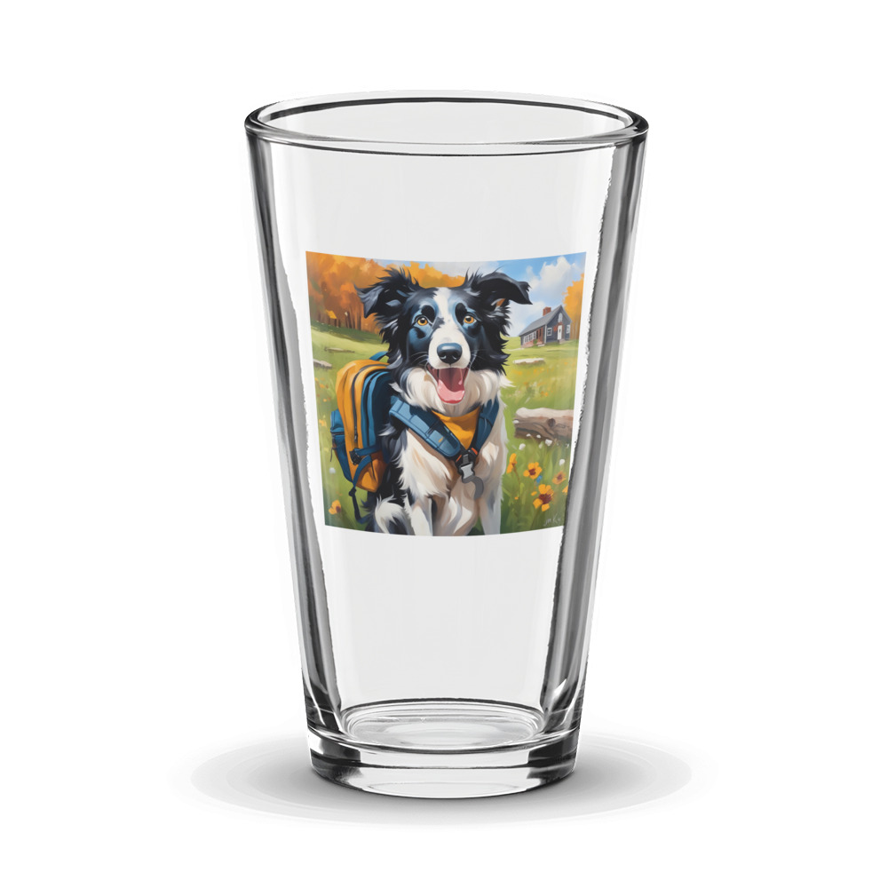 PugMug Custom Border Collie Glass Tumbler
