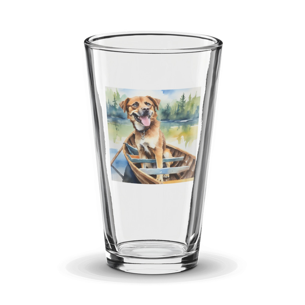 PugMug Custom Blue Glass Tumbler