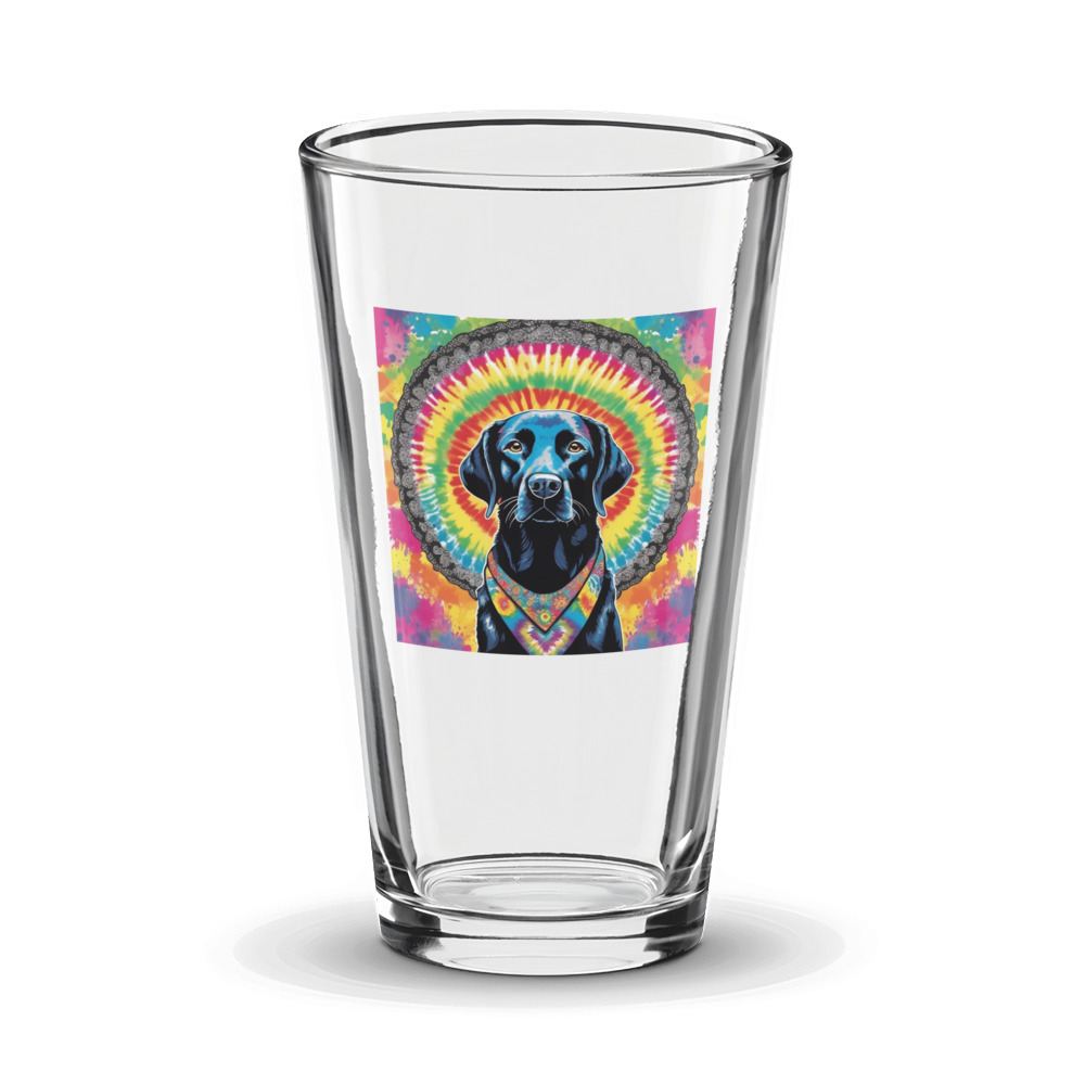PugMug Custom Black Labrador Retriever Glass Tumbler