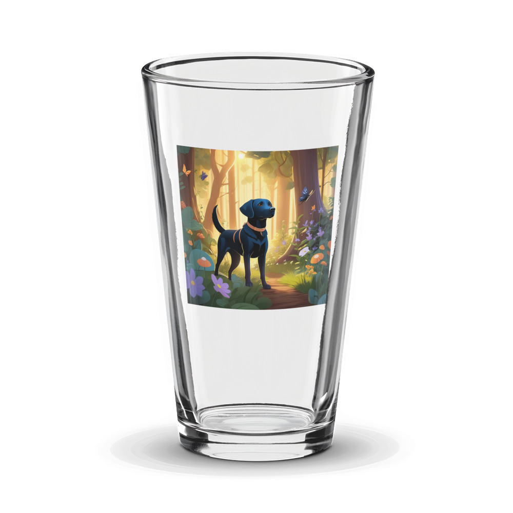 PugMug Custom Black Labrador Retriever Glass Tumbler
