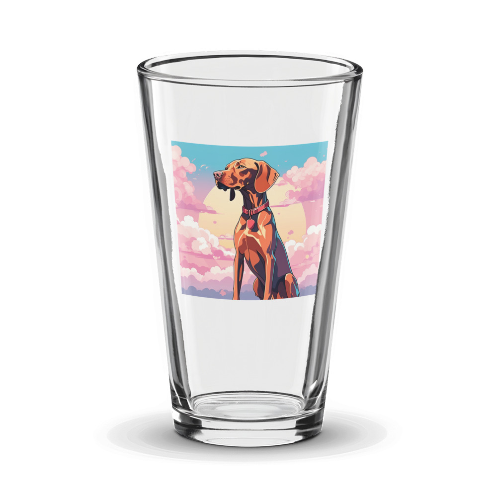 PugMug Custom Vizsla Glass Tumbler