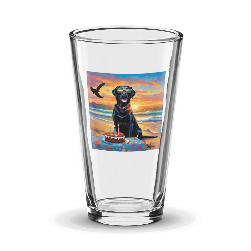 PugMug Custom Black Labrador Retriever Glass Tumbler