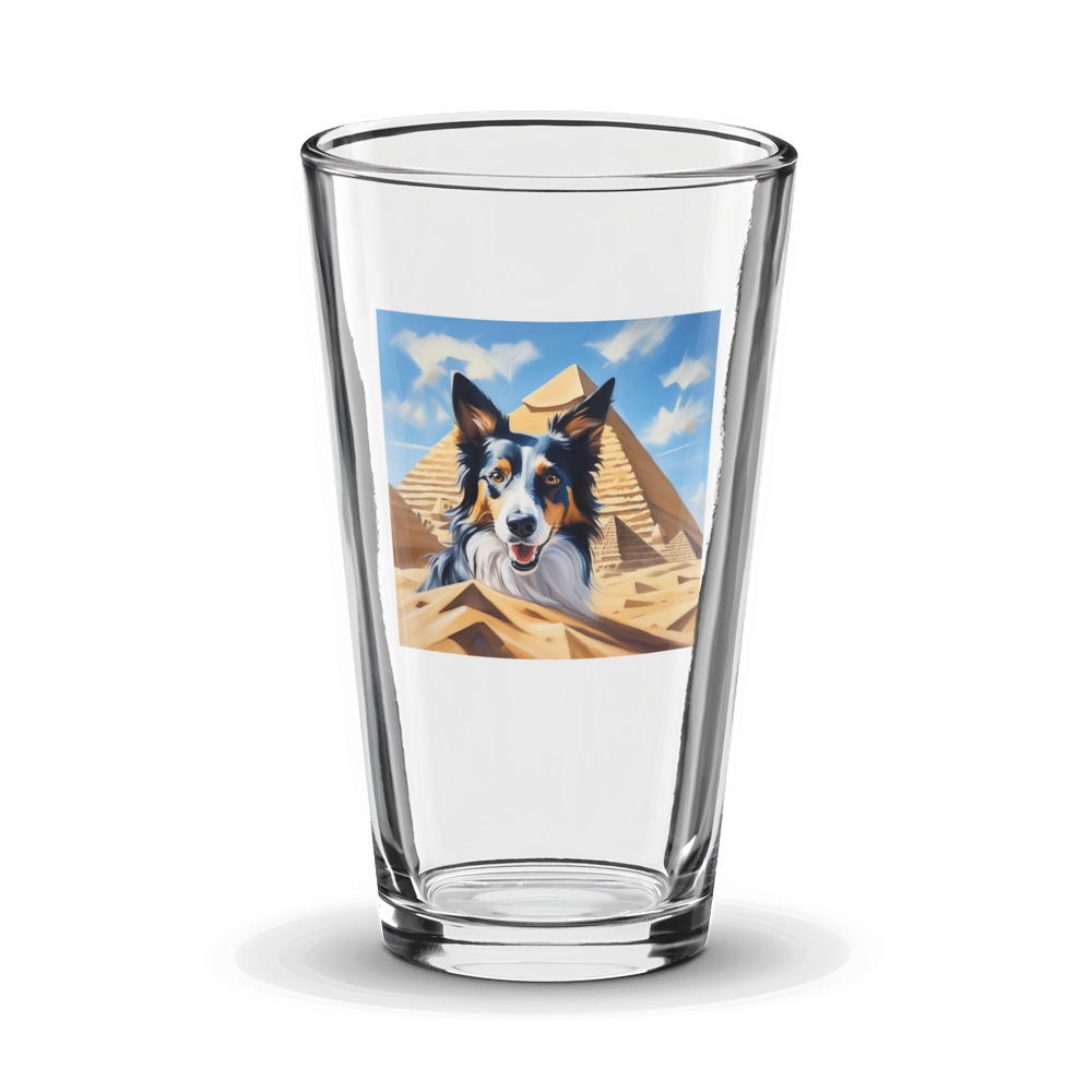 PugMug Custom Border Collie Glass Tumbler