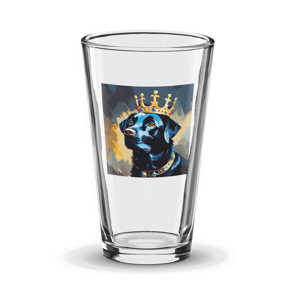 PugMug Custom Black Labrador Retriever Glass Tumbler