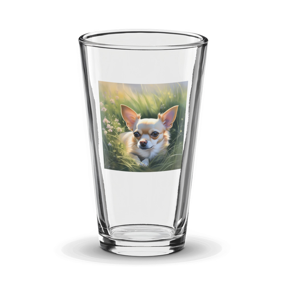 PugMug Custom Chihuahua Glass Tumbler