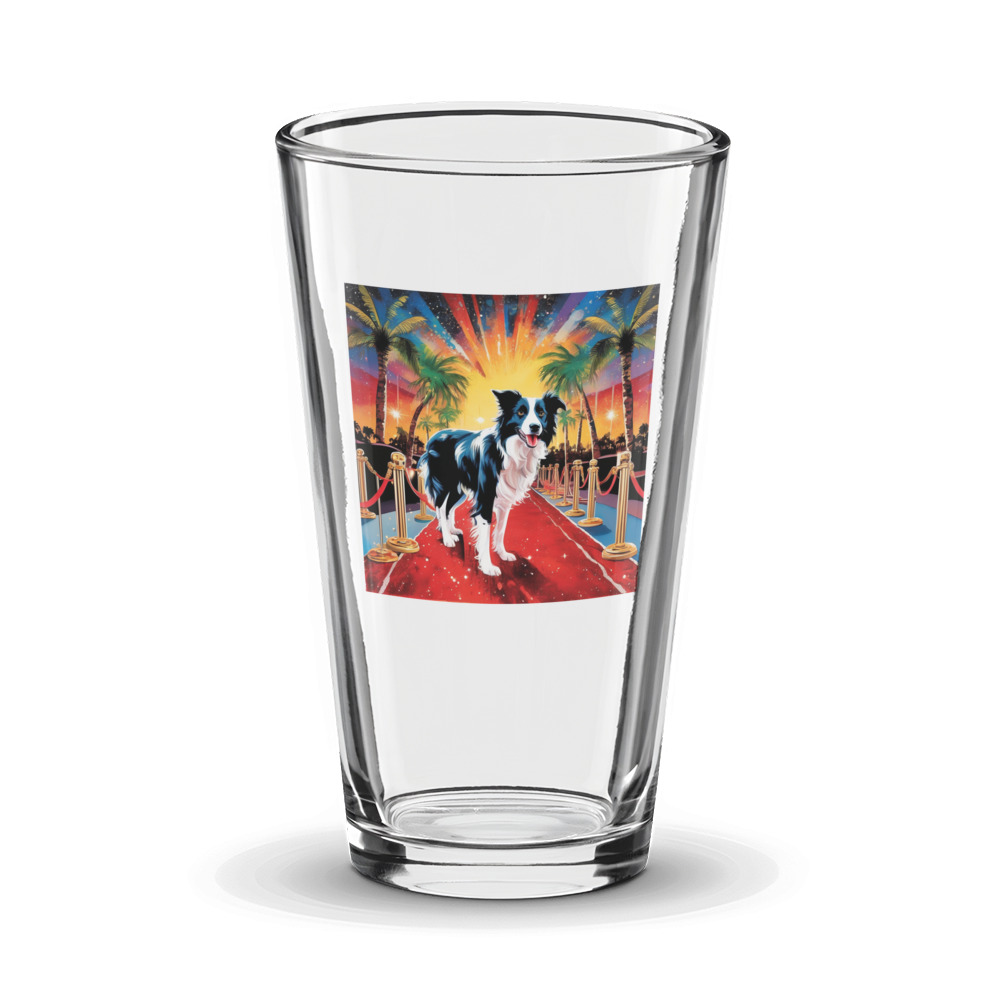 PugMug Custom Border Collie Glass Tumbler