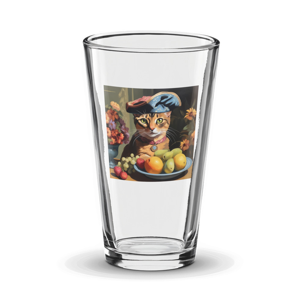 PugMug Custom Tabby Abyssinian Cat Glass Tumbler