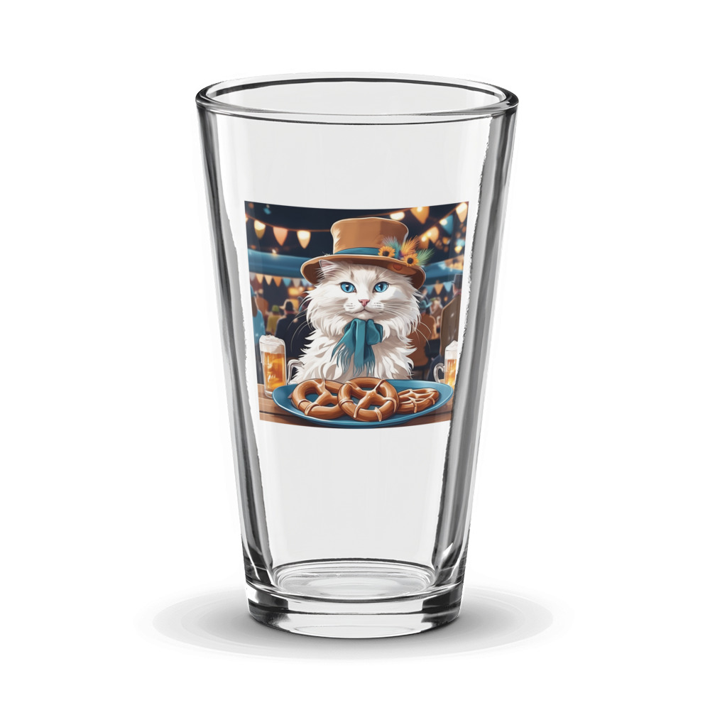 PugMug Custom White Ragdoll Cat Glass Tumbler