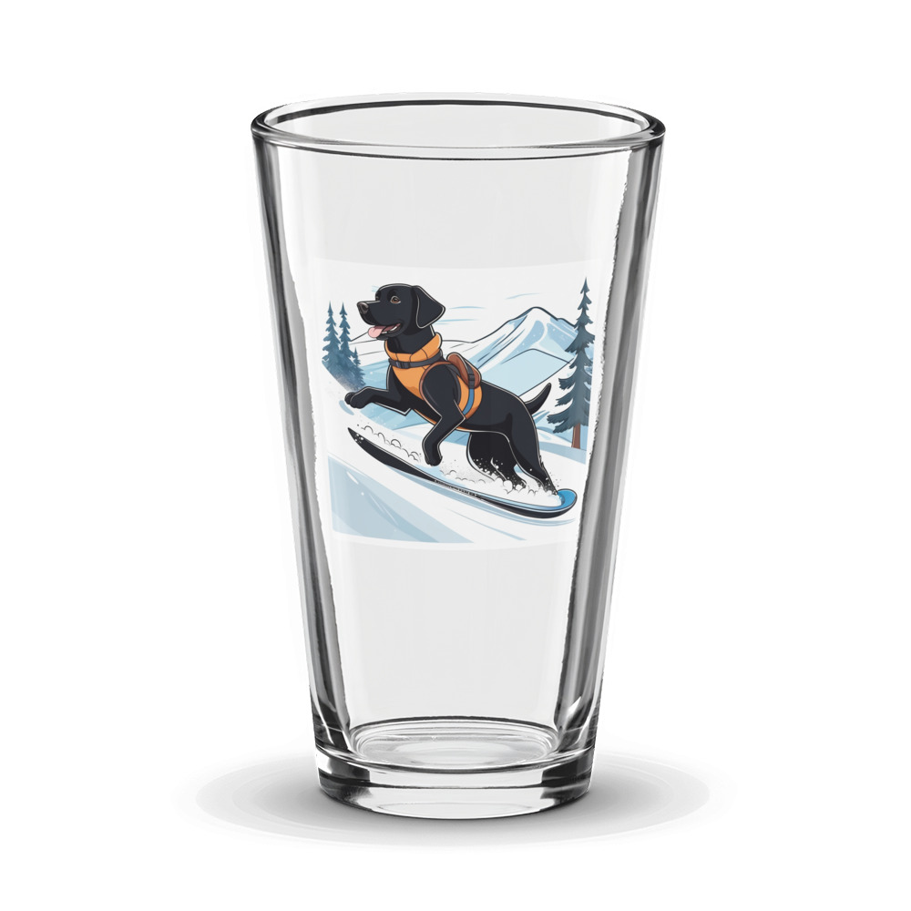 PugMug Custom Black Labrador Retriever Glass Tumbler