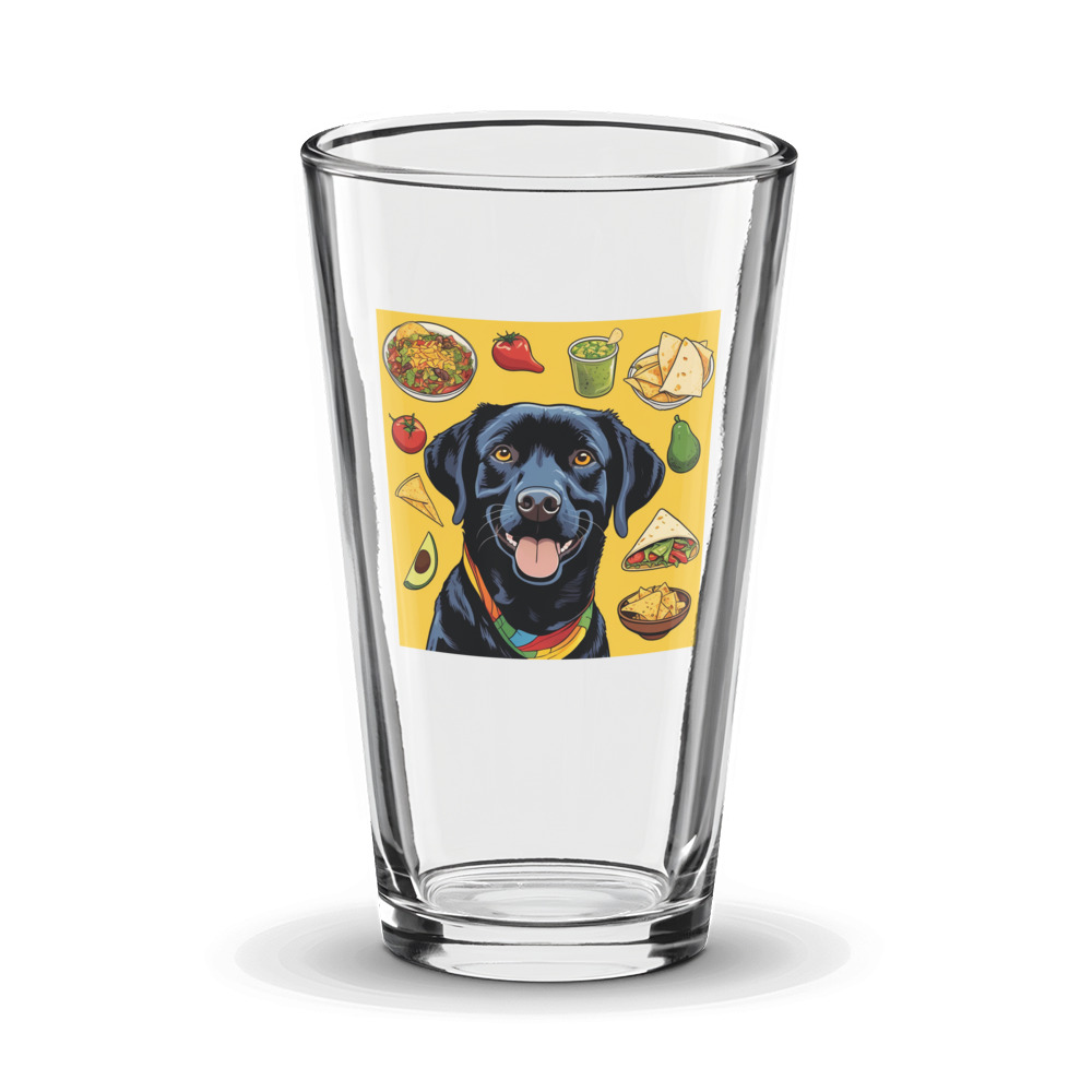 PugMug Custom Black Labrador Retriever Glass Tumbler