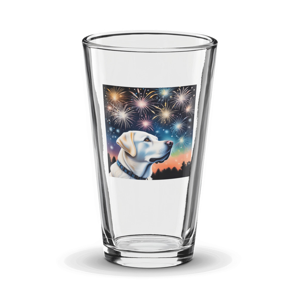 PugMug Custom White Labrador Retriever Glass Tumbler
