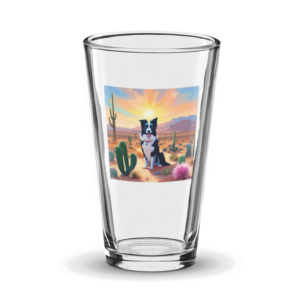 PugMug Custom Border Collie Glass Tumbler