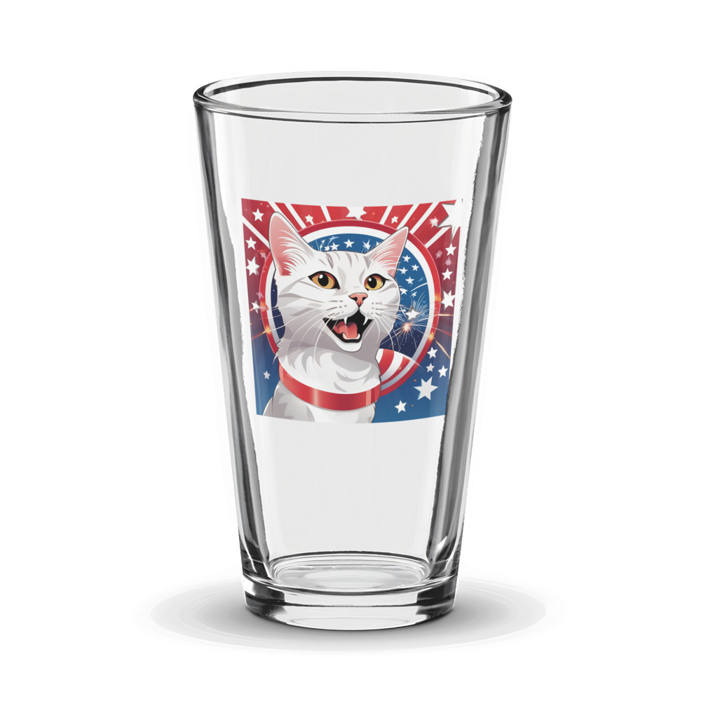 PugMug Custom White Companion Cat Glass Tumbler