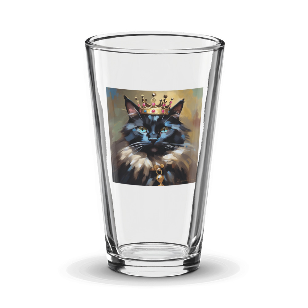 PugMug Custom Black Ragdoll Cat Glass Tumbler