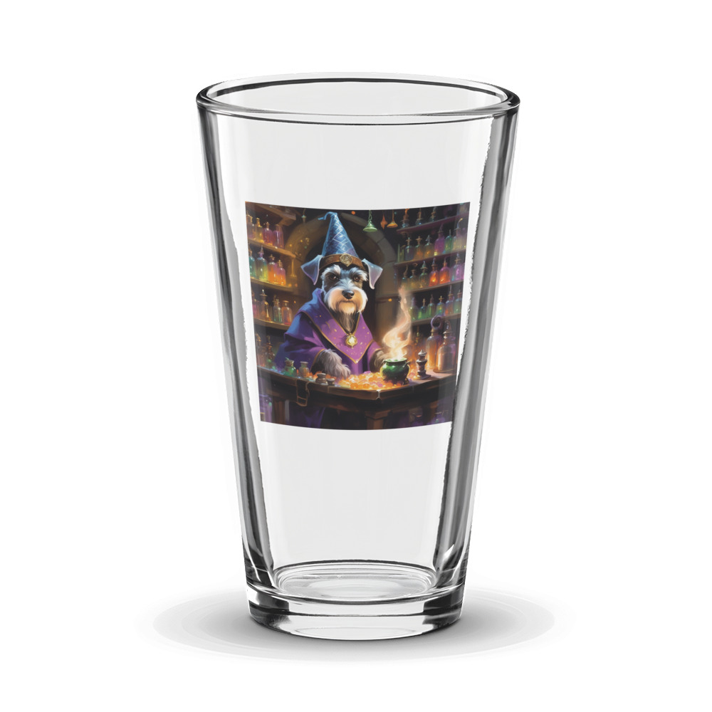 PugMug Custom Miniature Schnauzer Glass Tumbler