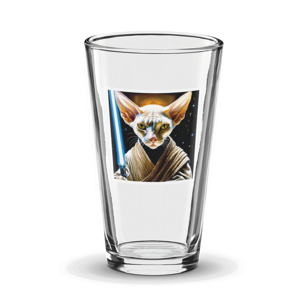 PugMug Custom White Sphynx Cat Glass Tumbler