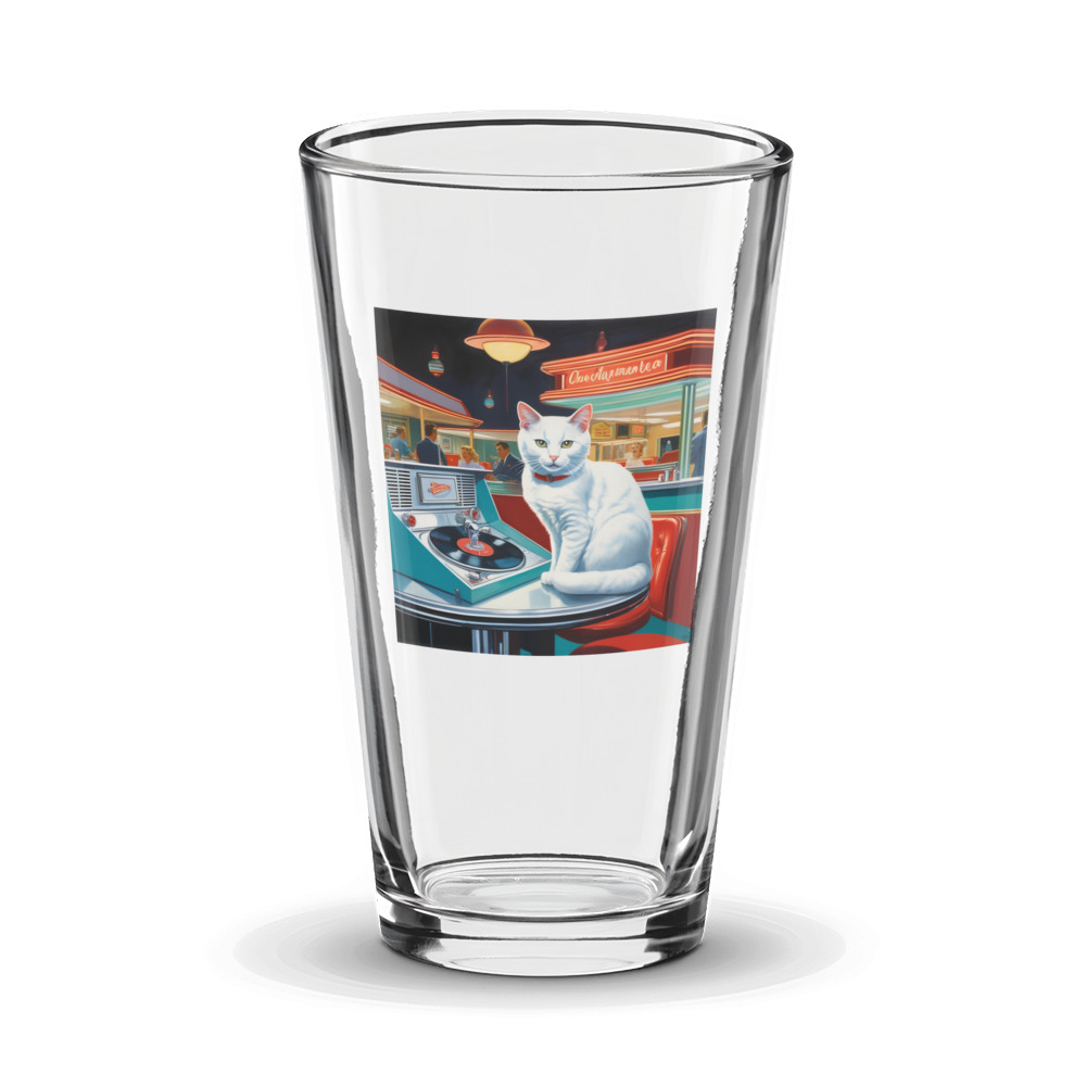 PugMug Custom White Companion Cat Glass Tumbler