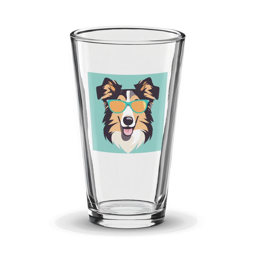 PugMug Custom Collie Glass Tumbler