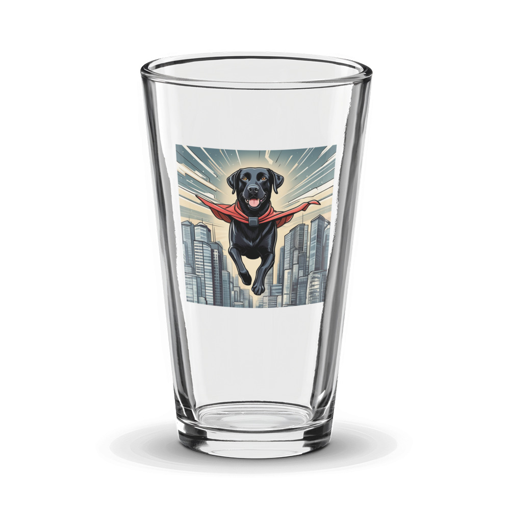 PugMug Custom Black Labrador Retriever Glass Tumbler