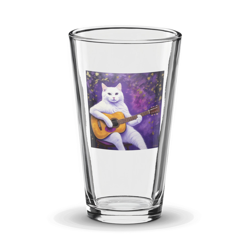 PugMug Custom White Companion Cat Glass Tumbler