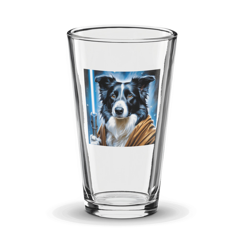 PugMug Custom Border Collie Glass Tumbler
