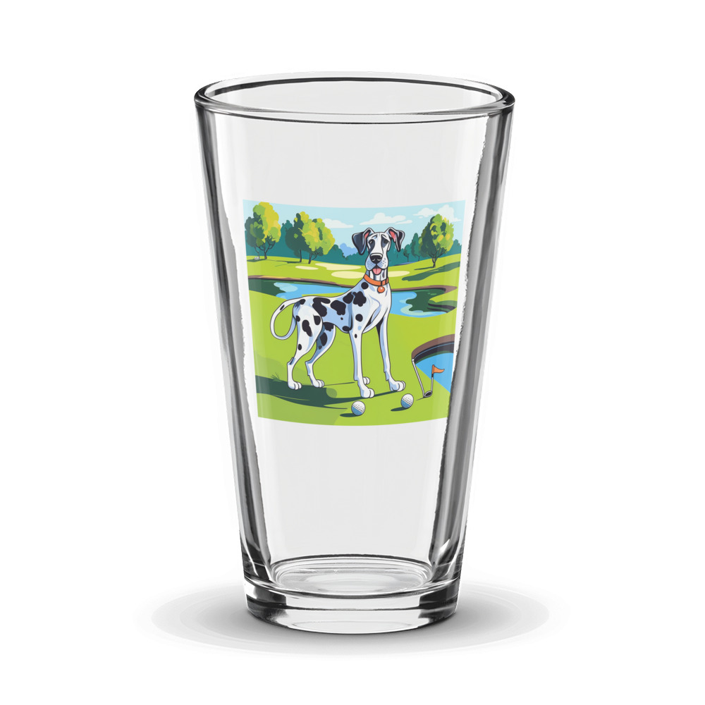 PugMug Custom Great Dane Glass Tumbler