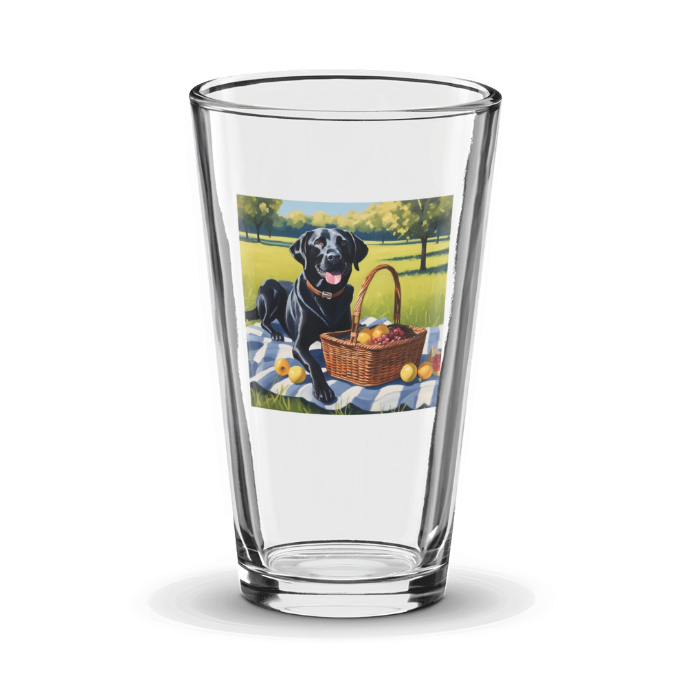 PugMug Custom Black Labrador Retriever Glass Tumbler